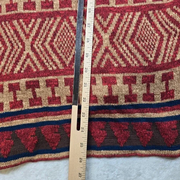 Sun Stone Cardigan Sweater Men Small Geometric Southwestern Aztec Shawl Collar